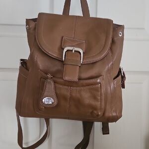 Tignanello Elegant Tan Leather Backpack